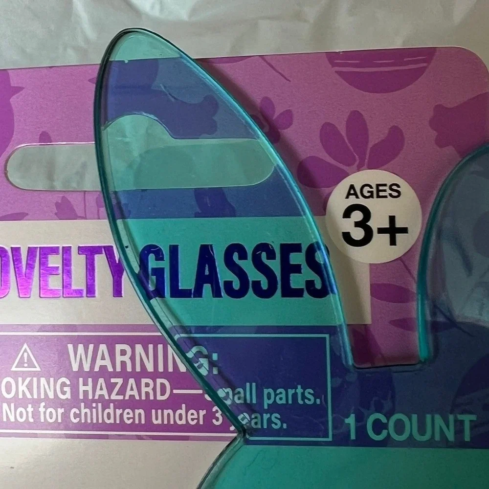 Festive Voice Novelty Glasses Bunny Easter 2 Pack Teal New Kids 650899